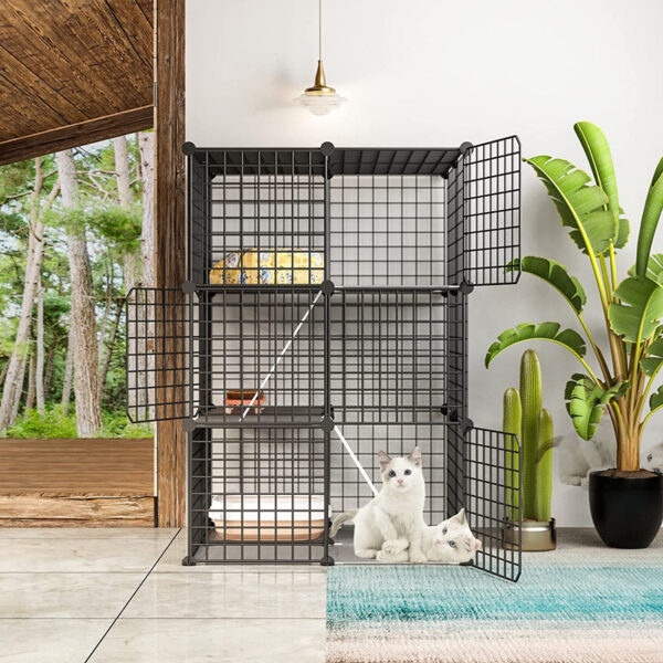 Easy-to-Assemble Pet Cage with Large Door for Easy Access
