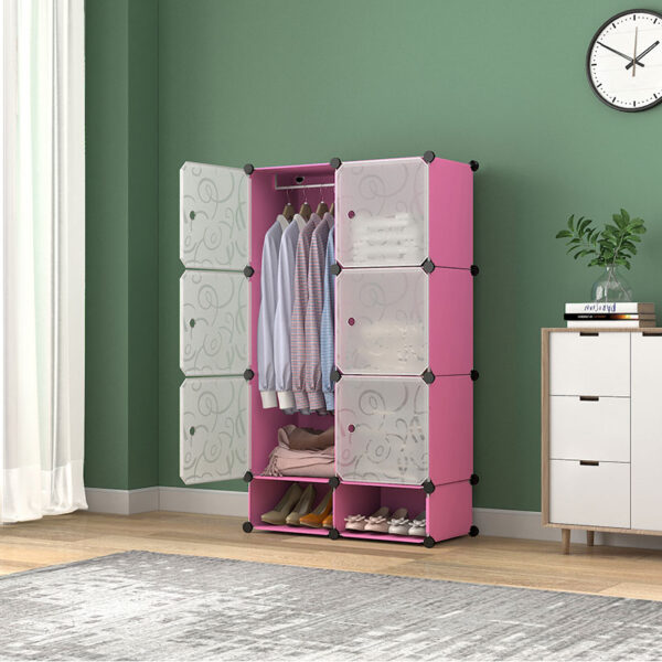 New Design Clothes Cabinet DIY Wardrobe Screwless Stackable Multi-purpose Coat Hanger Storage Space
