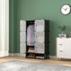 New Design Clothes Cabinet DIY Wardrobe Screwless Stackable Multi-purpose Coat Hanger Storage Space