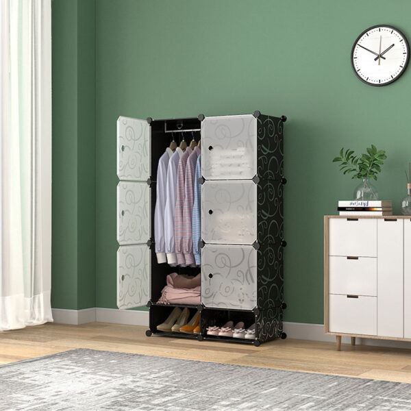 New Design Clothes Cabinet DIY Wardrobe Screwless Stackable Multi-purpose Coat Hanger Storage Space