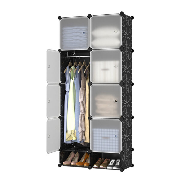 8 Cube Organizer Stackable Plastic Cube Storage Shelves