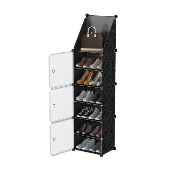 Small Children's Door Plastic Shoe Cabinet Multi-layer Assembly