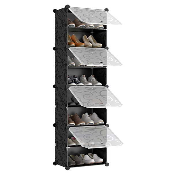 Small Children's Door Plastic Shoe Cabinet Multi-layer Assembly