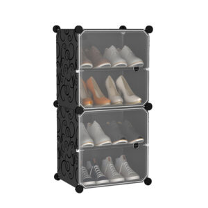 Small Children's Door Plastic Shoe Cabinet Multi-layer Assembly