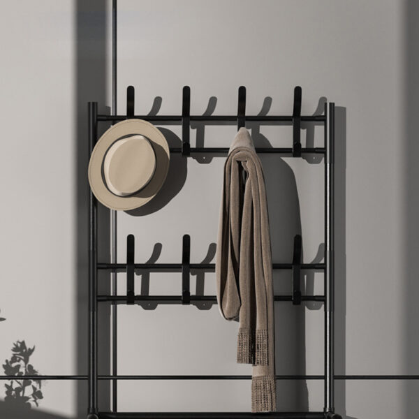 Customized floor-standing coat rack, home bedroom shoe and hat rack, living room simple doorway storage rack