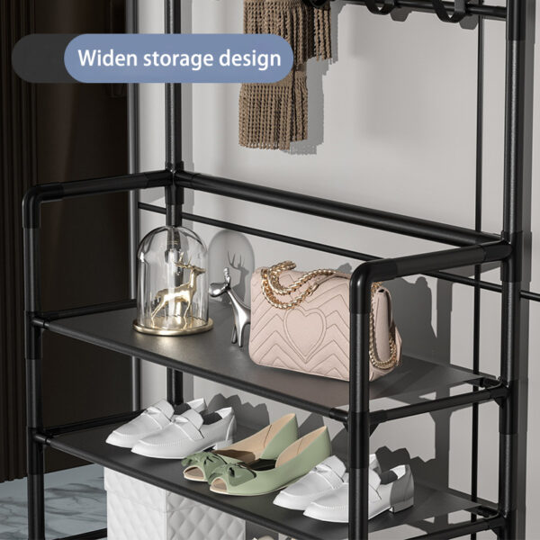 Customized floor-standing coat rack, home bedroom shoe and hat rack, living room simple doorway storage rack