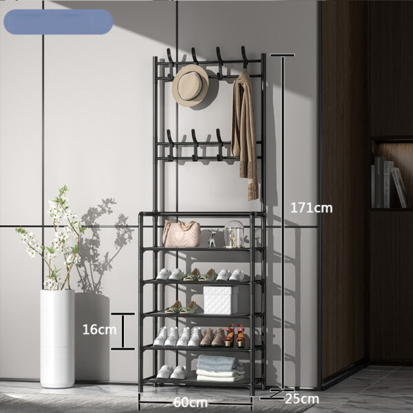 Customized floor-standing coat rack, home bedroom shoe and hat rack, living room simple doorway storage rack