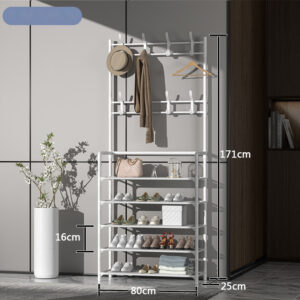 Customized floor-standing coat rack, home bedroom shoe and hat rack, living room simple doorway storage rack