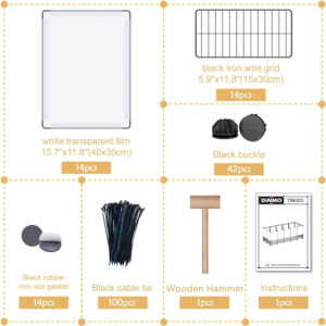 Free-assembly Wire Mesh Pet Cage/Dog Crate/Cat Enclosure - Extra Large Space for Multiple Pets