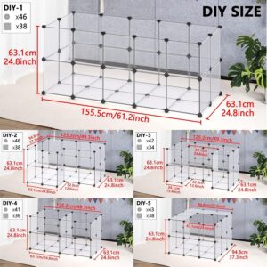 Free-assembly Wire Mesh Pet Cage/Dog Crate/Cat Enclosure - Extra Large Space for Multiple Pets