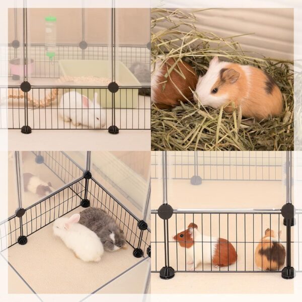 Free-assembly Wire Mesh Pet Cage/Dog Crate/Cat Enclosure - Extra Large Space for Multiple Pets